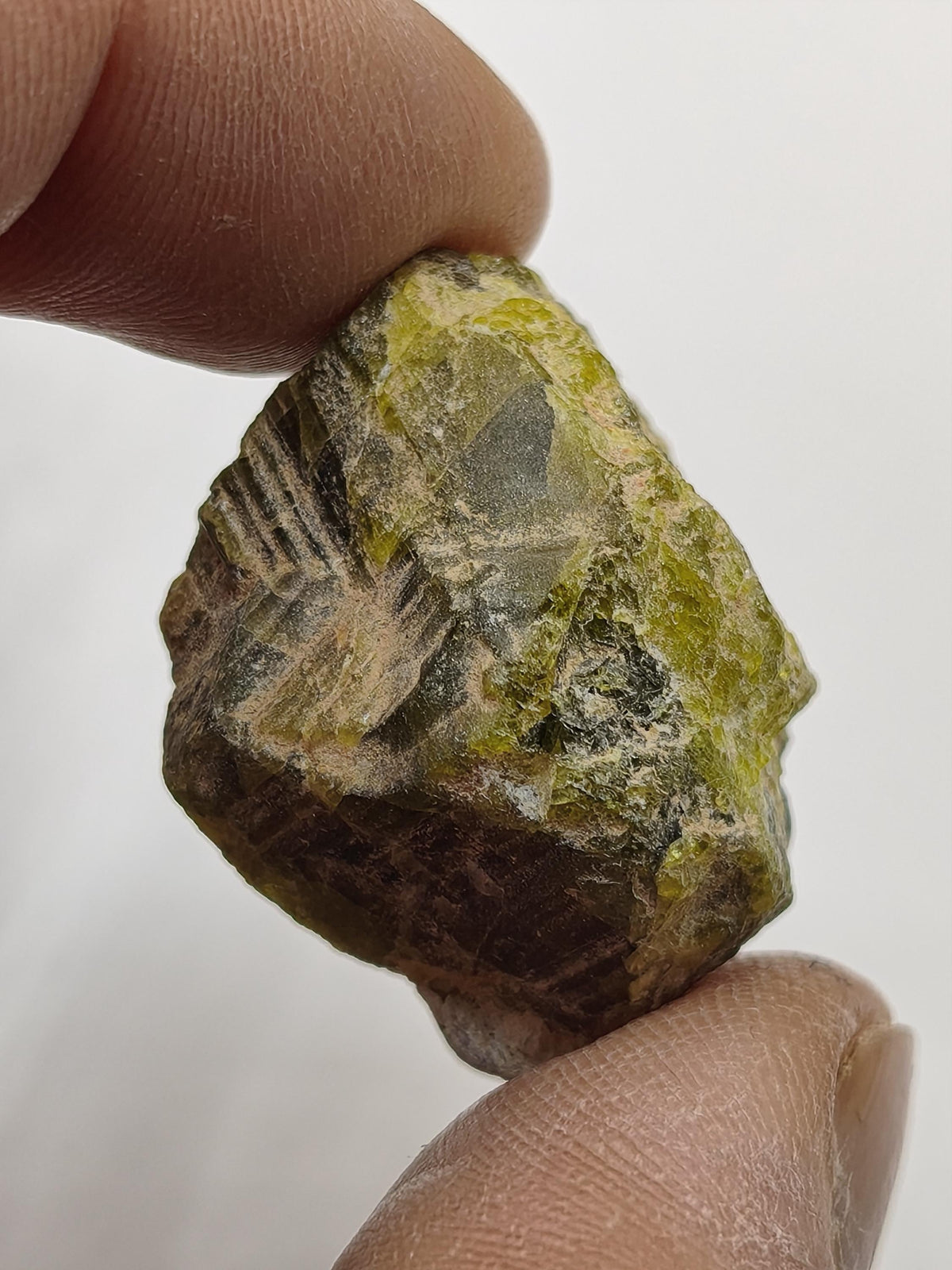 Grüner Beryll Rohkristall 30 mm | Olivgrüner Naturkristall | Seltenes Sammlermineral | Unikat Naturmineral Sammlerstück Selten Kristall