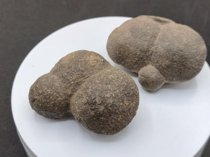 Moqui Marbles Pair – 2 natural ironstone concretions from Utah, USA – Shaman Stone living gemstones Native American shaman ritual energy