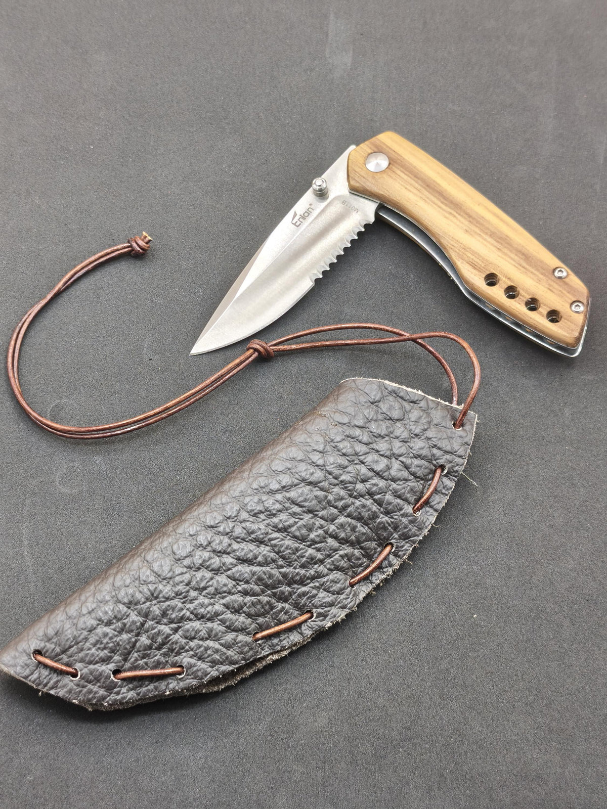 Beautiful handmade wooden knife with leather sheath ~ Outdoor adventure scout inventory HIPPIE GOA Boho Tibetan Ethnic Nature