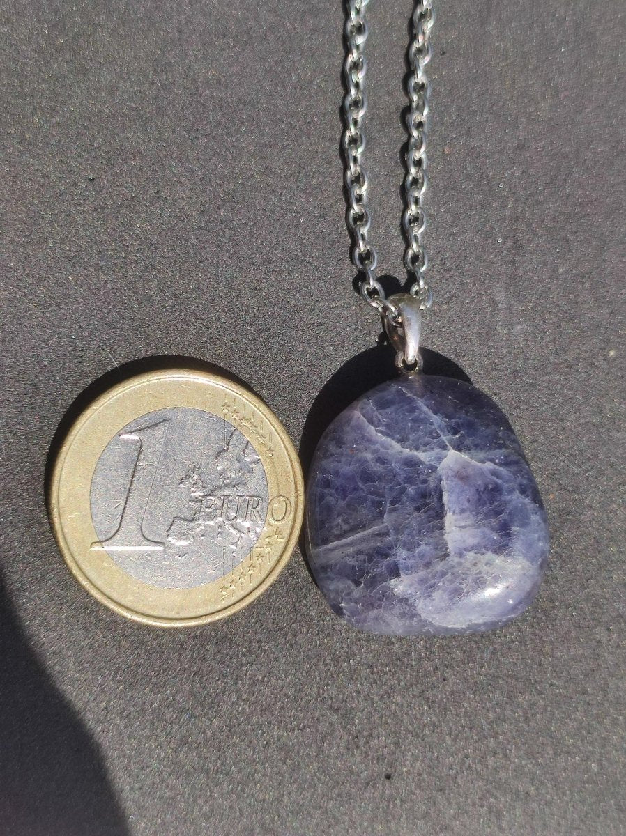 Iolith - Edelstein Kette 925 Silber blau Frau Schmuck Edel Antik Vintage Heilstein Kristall Rarität Geschenk Frau Mann Freundin Sie Er - Art of Nature Berlin