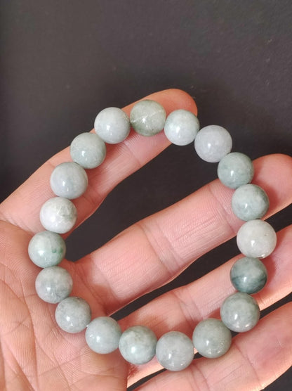 Jade Burma 11mm ~ Edelstein Armband Stretch hochwertige Jade grün natürlich Myanmar GOA Hippie Boho Ethno Nature Heilstein Energie Chakra - Art of Nature Berlin