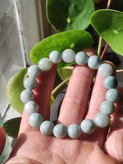 Jade Burma 11mm ~ Edelstein Armband Stretch hochwertige Jade grün natürlich Myanmar GOA Hippie Boho Ethno Nature Heilstein Energie Chakra - Art of Nature Berlin