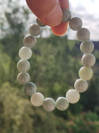 Jade Burma 11mm ~ Edelstein Armband Stretch hochwertige Jade grün natürlich Myanmar GOA Hippie Boho Ethno Nature Heilstein Energie Chakra - Art of Nature Berlin