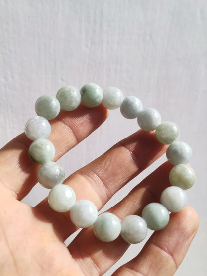 Jade Burma 11mm ~ Edelstein Armband Stretch hochwertige Jade grün natürlich Myanmar GOA Hippie Boho Ethno Nature Heilstein Energie Chakra - Art of Nature Berlin