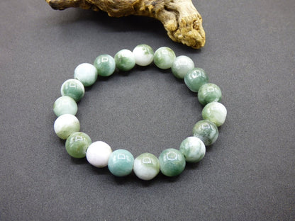 Jade Burma 11mm ~ Edelstein Armband Stretch hochwertige Jade grün natürlich Myanmar GOA Hippie Boho Ethno Nature Heilstein Energie Chakra - Art of Nature Berlin