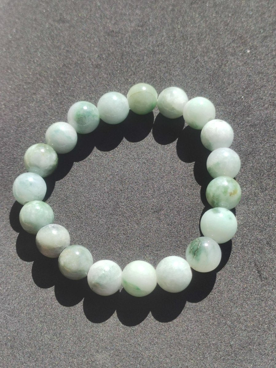 Jade Burma 11mm ~ Edelstein Armband Stretch hochwertige Jade grün natürlich Myanmar GOA Hippie Boho Ethno Nature Heilstein Energie Chakra - Art of Nature Berlin