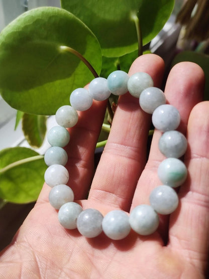 Jade Burma 11mm ~ Edelstein Armband Stretch hochwertige Jade grün natürlich Myanmar GOA Hippie Boho Ethno Nature Heilstein Energie Chakra - Art of Nature Berlin