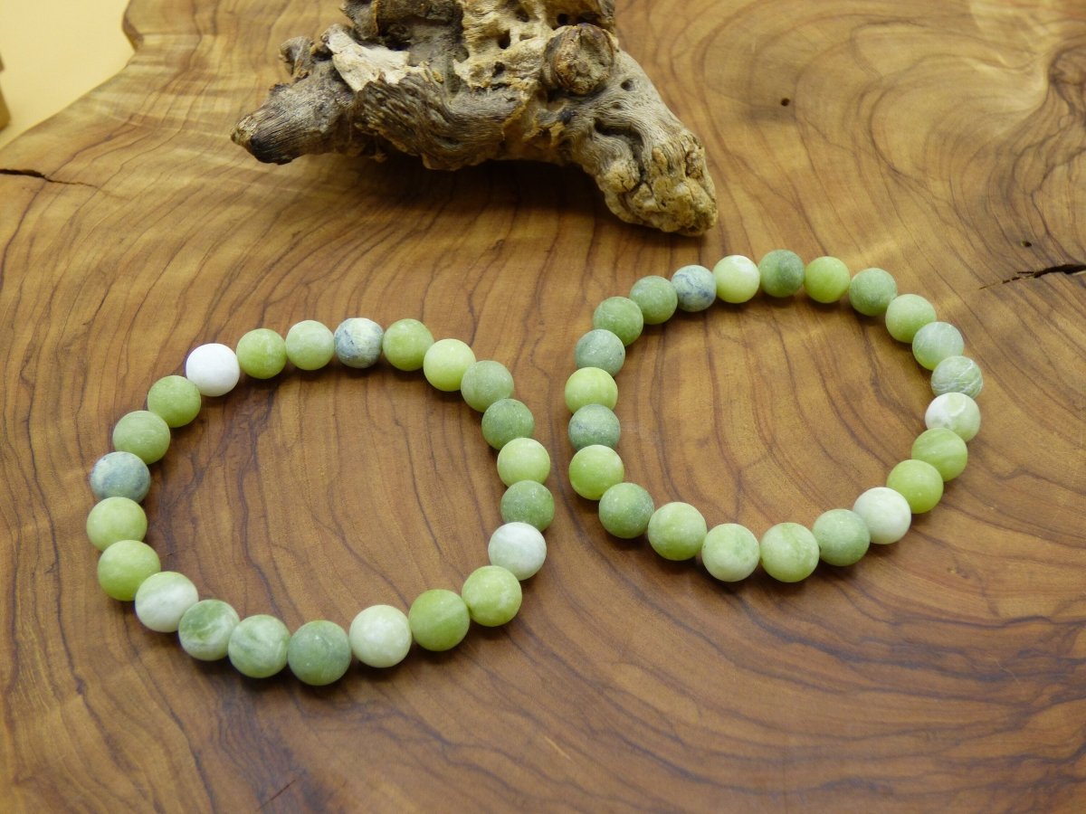 Jade matt lime grün ~ Edelstein Armband Stretch ~ GOA ~ Hippie ~Boho ~Ethno ~Indie ~Nature ~Heilstein Energie Chakra - Art of Nature Berlin