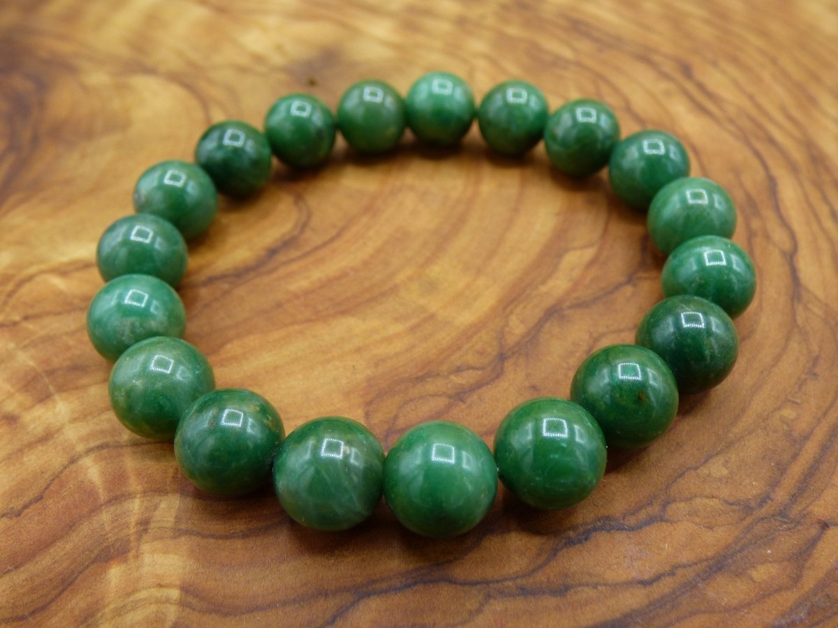 Kanada Jade dunkelgrün ~ Edelstein Armband Stretch ~ GOA ~ Hippie ~Boho ~Ethno ~Indie ~Nature ~Heilstein Energie Chakra - Art of Nature Berlin