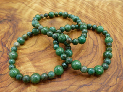 Kanada Jade dunkelgrün ~ Edelstein Armband Stretch ~ GOA ~ Hippie ~Boho ~Ethno ~Indie ~Nature ~Heilstein Energie Chakra - Art of Nature Berlin