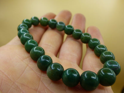 Kanada Jade dunkelgrün ~ Edelstein Armband Stretch ~ GOA ~ Hippie ~Boho ~Ethno ~Indie ~Nature ~Heilstein Energie Chakra - Art of Nature Berlin