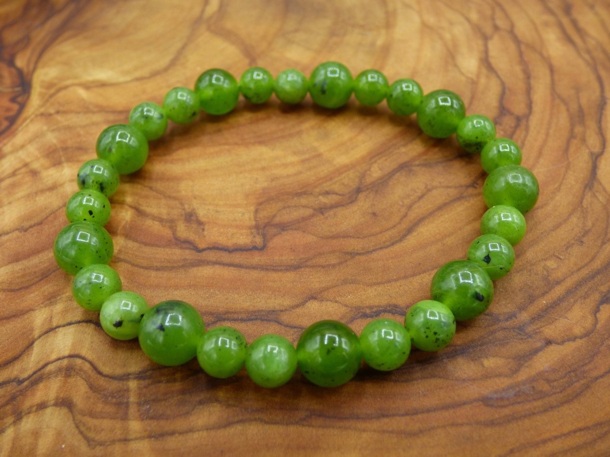 Kanada Jade ~ Edelstein Armband Stretch ~ GOA ~ Hippie ~Boho ~Ethno ~Indie ~Nature ~Heilstein Energie Chakra - Art of Nature Berlin