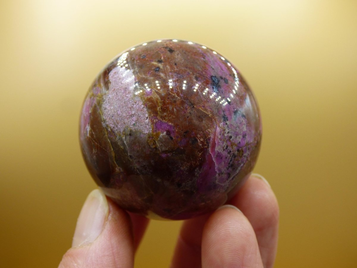 Kobalt Calcit Kugel *Rarität* rosa Pink Kristall Edelstein Deko Haus Sammler Geschenk Er Sie Mann Frau Freund Mineral Selten Heilstein - Art of Nature Berlin