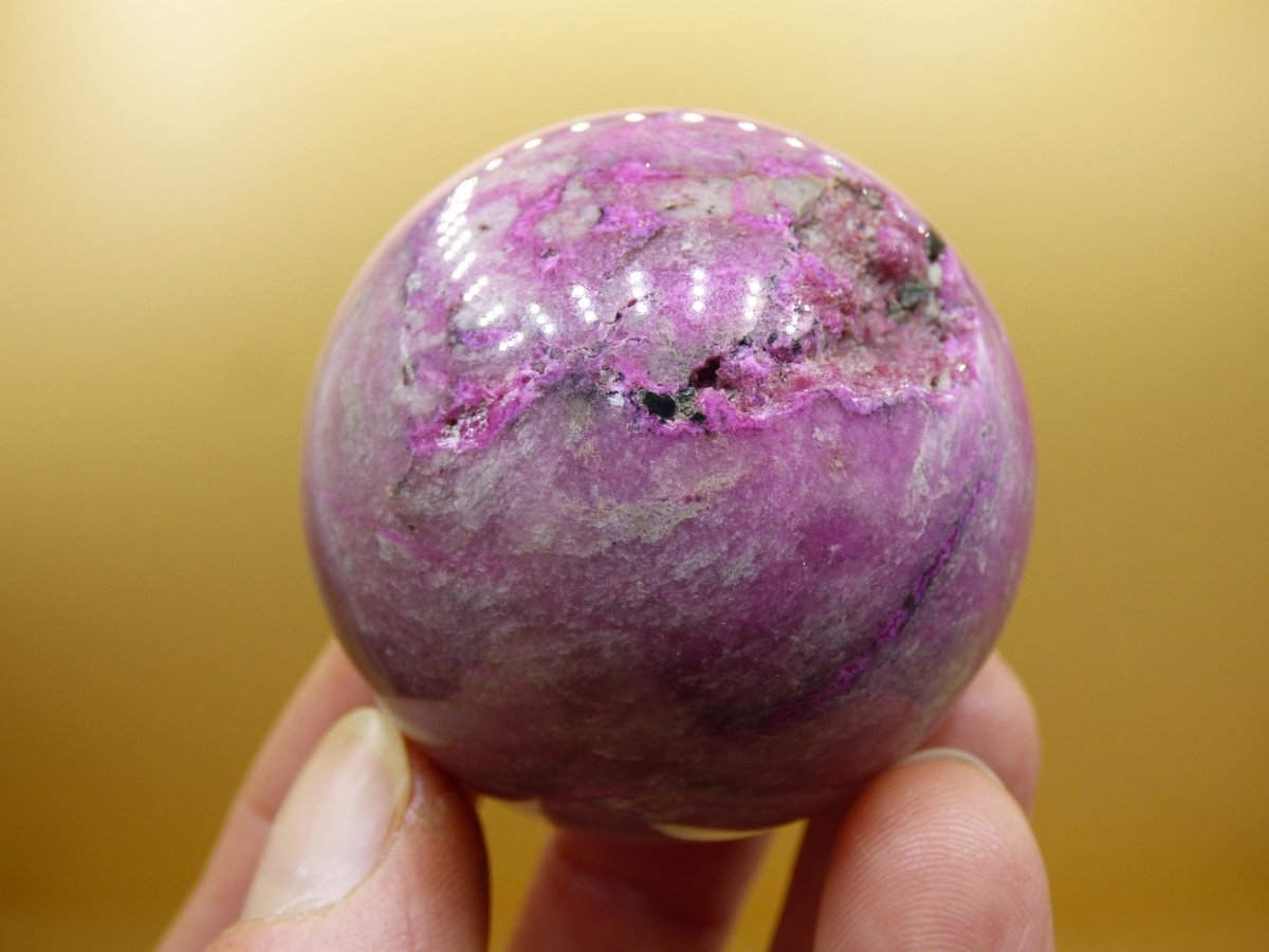 Kobalt Calcit Kugel *Rarität* rosa Pink Kristall Edelstein Deko Haus Sammler Geschenk Er Sie Mann Frau Freund Mineral Selten Heilstein - Art of Nature Berlin