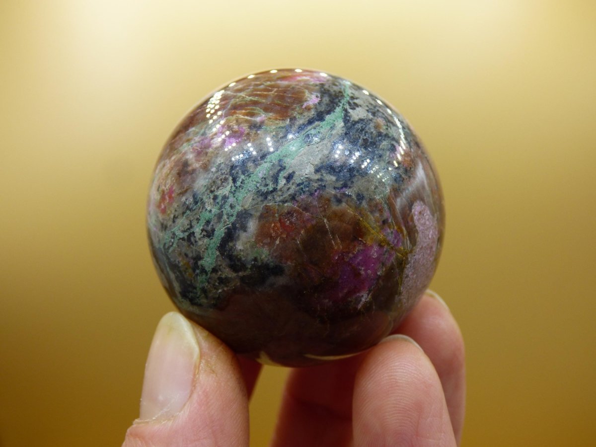 Kobalt Calcit Kugel *Rarität* rosa Pink Kristall Edelstein Deko Haus Sammler Geschenk Er Sie Mann Frau Freund Mineral Selten Heilstein - Art of Nature Berlin