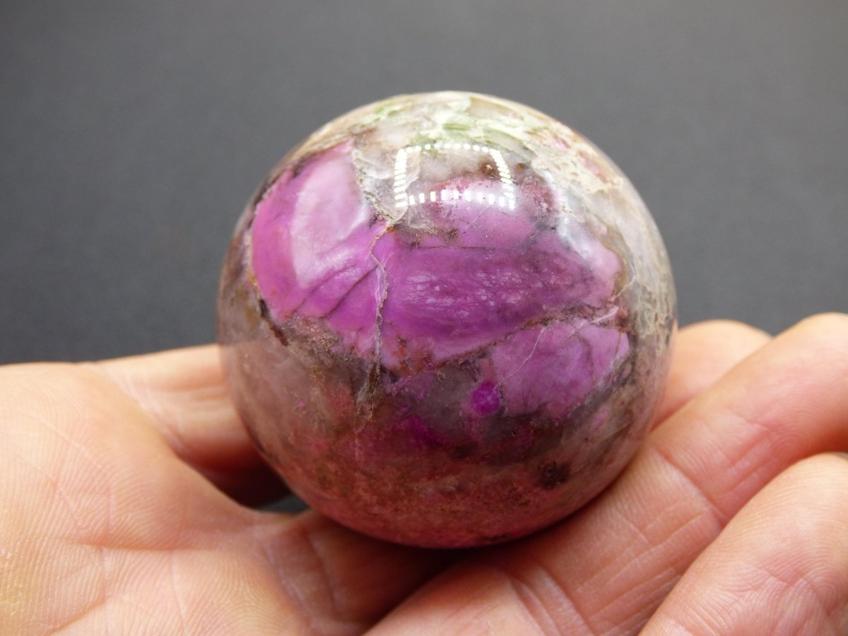 Kobalt Calcit Kugel *Rarität* rosa Pink Kristall Edelstein Deko Haus Sammler Geschenk Er Sie Mann Frau Freund Mineral Selten Heilstein - Art of Nature Berlin