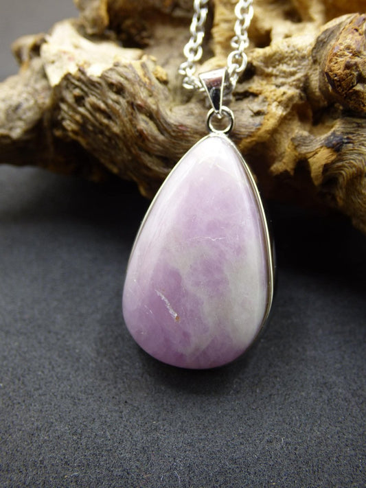 Kunzit - 925 Silber Edelstein Kette Heilstein Natur rosa pink Rarität Edel Mann Frau Geschenk Er Sie Freundin Energie Kraft Ruhe Glück - Art of Nature Berlin