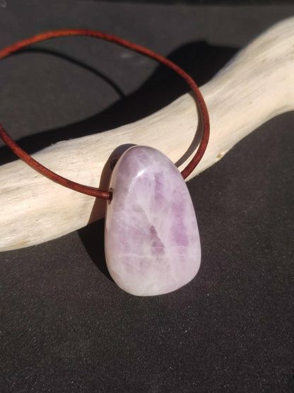 Kunzit A - Edelstein Kette Heilstein rosa pink Rarität Mann Frau Glück HIPPIE GOA Boho Tibet Ethno Natur Rarität Geschenk Er Sie Mann Frau - Art of Nature Berlin