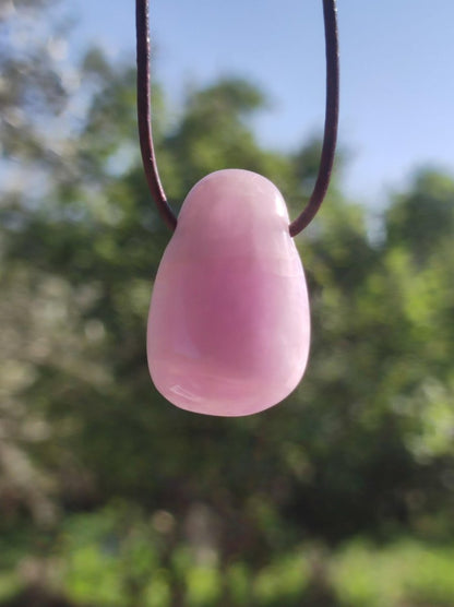 Kunzit AA - Edelstein Kette Heilstein rosa pink Rarität Mann Frau Glück HIPPIE GOA Boho Tibet Ethno Natur Rarität Geschenk Er Sie Mann Frau - Art of Nature Berlin
