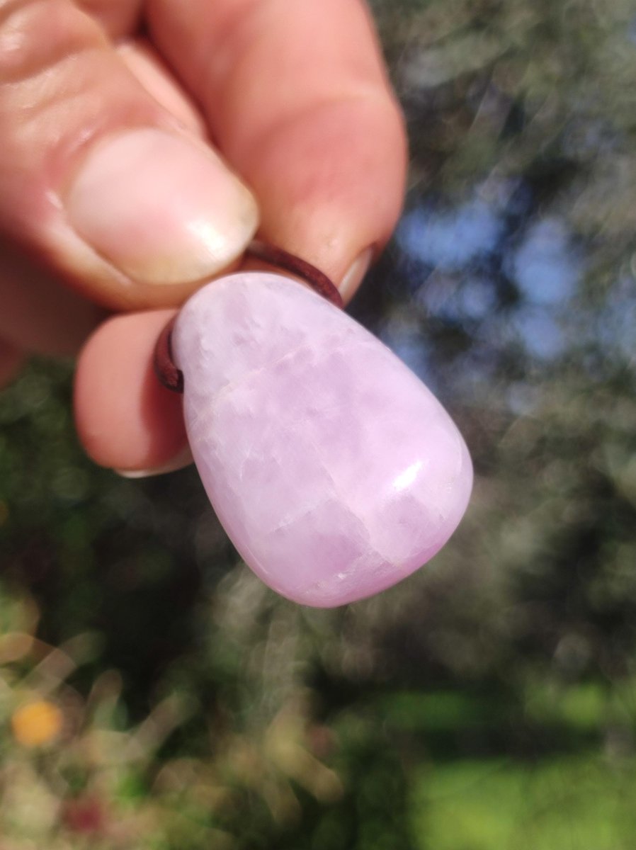 Kunzit AA - Edelstein Kette Heilstein rosa pink Rarität Mann Frau Glück HIPPIE GOA Boho Tibet Ethno Natur Rarität Geschenk Er Sie Mann Frau - Art of Nature Berlin