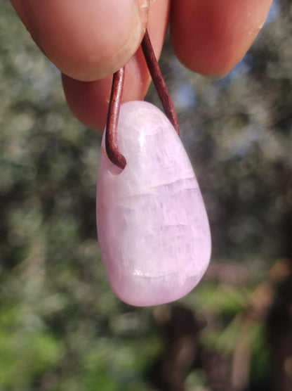 Kunzit AA - Edelstein Kette Heilstein rosa pink Rarität Mann Frau Glück HIPPIE GOA Boho Tibet Ethno Natur Rarität Geschenk Er Sie Mann Frau - Art of Nature Berlin