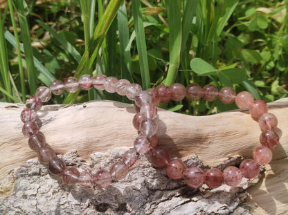 Kupfer Rutilquarz AAA Edelstein Armband Stretch Natur rot Heilstein Rarität Mann Frau Geschenk Er Sie Freund Selten Hochwertig Quarz - Art of Nature Berlin