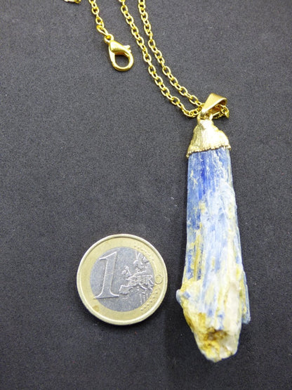 Kyanit / Cyanit / Disthen Sapparit Roh ~ Edelstein Kette ~HIPPIE ~GOA ~Boho ~Ethno ~Nature ~Heilstein - Art of Nature Berlin