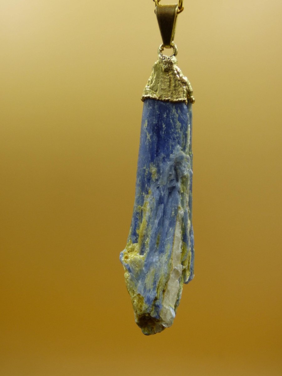 Kyanit / Cyanit / Disthen Sapparit Roh ~ Edelstein Kette ~HIPPIE ~GOA ~Boho ~Ethno ~Nature ~Heilstein - Art of Nature Berlin