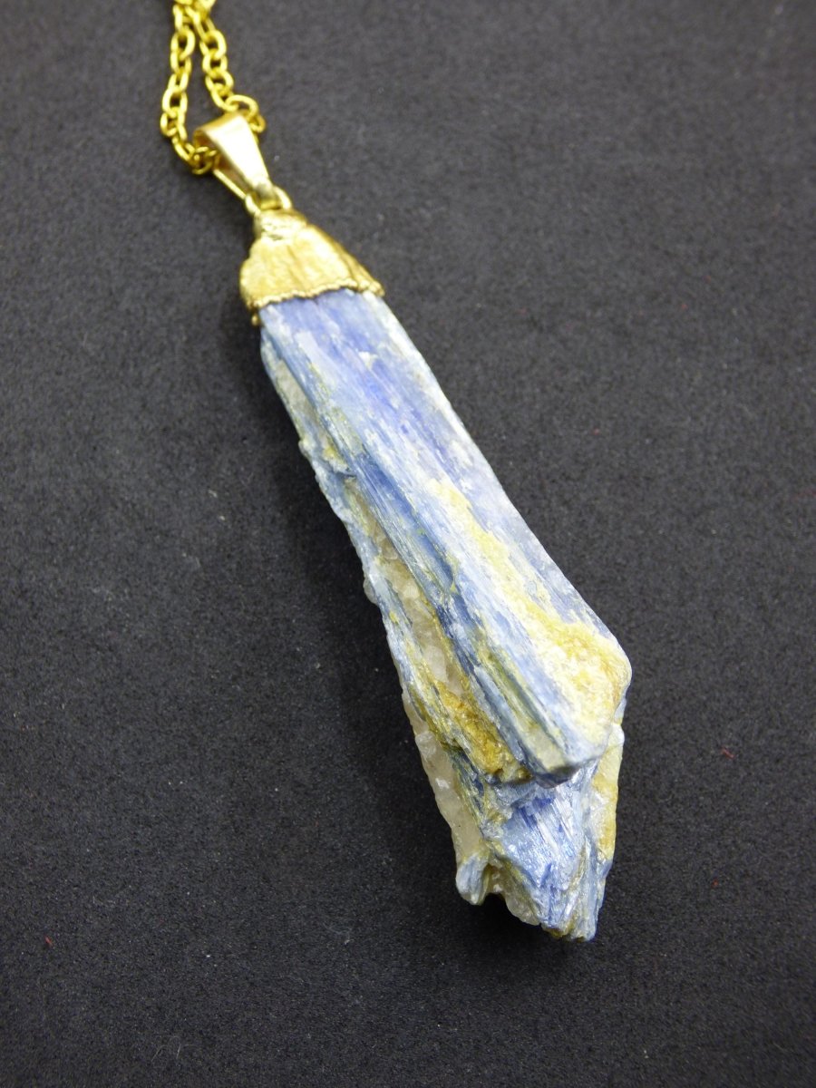 Kyanit / Cyanit / Disthen Sapparit Roh ~ Edelstein Kette ~HIPPIE ~GOA ~Boho ~Ethno ~Nature ~Heilstein - Art of Nature Berlin