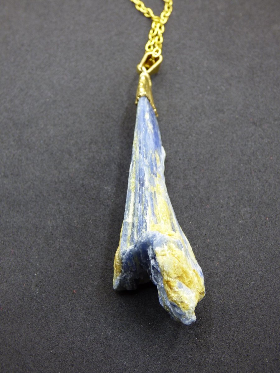 Kyanit / Cyanit / Disthen Sapparit Roh ~ Edelstein Kette ~HIPPIE ~GOA ~Boho ~Ethno ~Nature ~Heilstein - Art of Nature Berlin