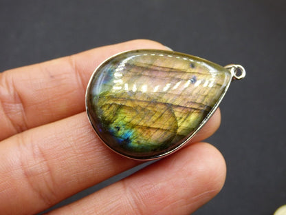 Labradorit - 925 Sterling Silber Edelstein Kette blau Schimmer Unikat Rarität Heilstein Natur selten Ethno Mann Frau Er Sie Geschenk Freund - Art of Nature Berlin