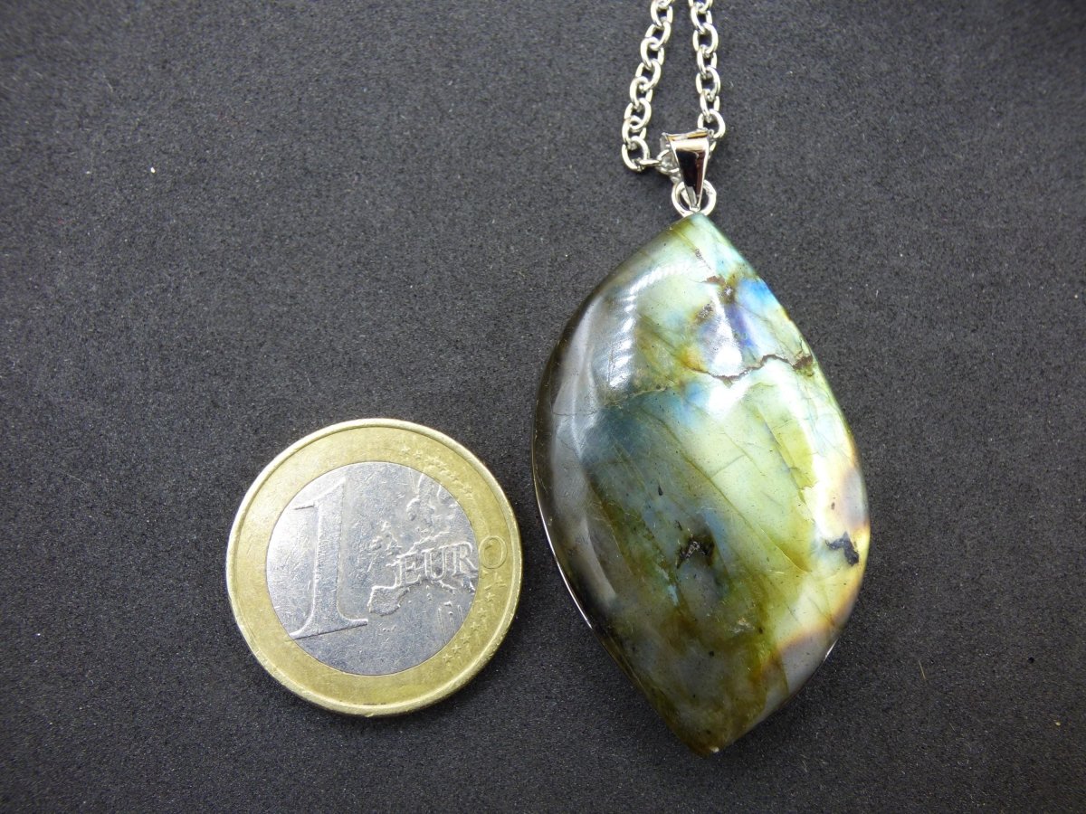 Labradorit - 925 Sterling Silber Edelstein Kette blau Schimmer Unikat Rarität Heilstein Natur selten Ethno Mann Frau Er Sie Geschenk Freund - Art of Nature Berlin
