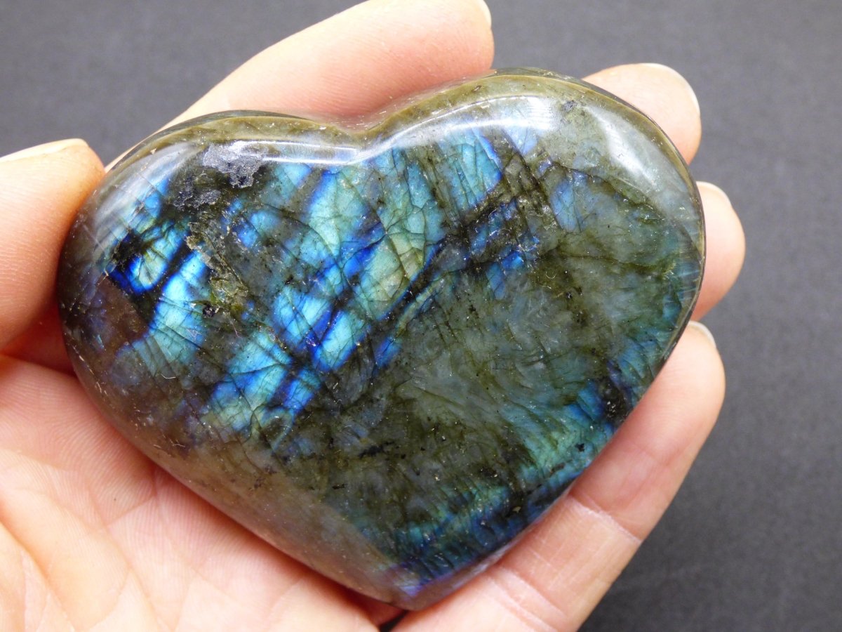 Labradorit ~ Edelstein Herz ~ Massage & Deko Sphere ~HIPPIE ~GOA ~Boho ~Ethno ~Nature ~Heilstein ~Natur ~Flash ~Schimmernd - Art of Nature Berlin