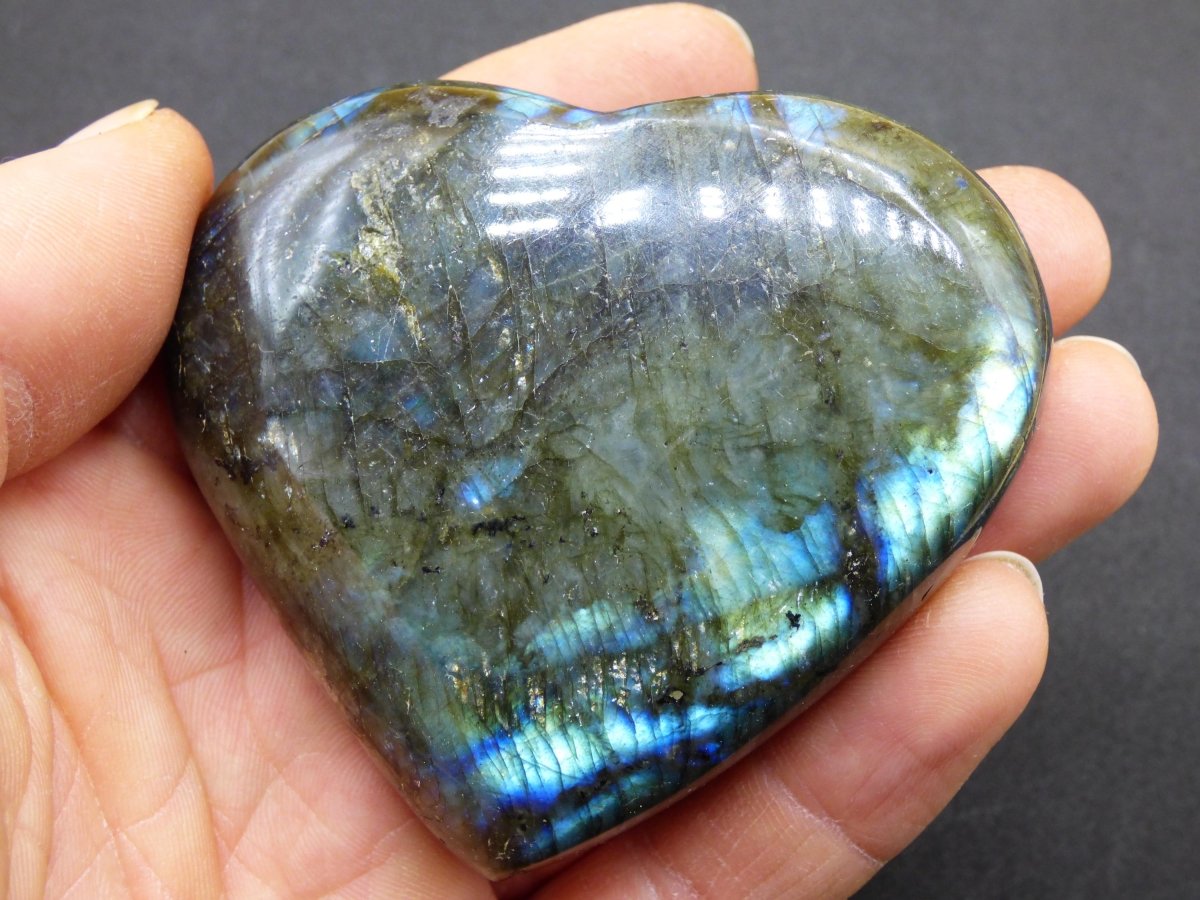 Labradorit ~ Edelstein Herz ~ Massage & Deko Sphere ~HIPPIE ~GOA ~Boho ~Ethno ~Nature ~Heilstein ~Natur ~Flash ~Schimmernd - Art of Nature Berlin