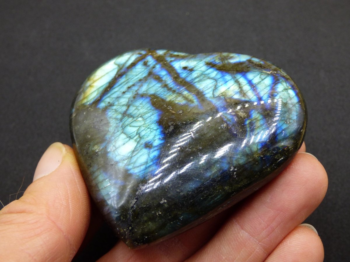 Labradorit ~ Edelstein Herz ~ Massage & Deko Sphere ~HIPPIE ~GOA ~Boho ~Ethno ~Nature ~Heilstein ~Natur ~Flash ~Schimmernd - Art of Nature Berlin