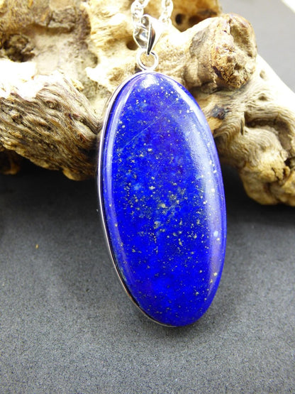 LapisLazuli ~ 925 Silber Edelstein Kette Heilstein Natur Blau Rarität Edel Mann Frau Geschenk Er Sie Freundin Energie Kraft Ruhe Glück - Art of Nature Berlin