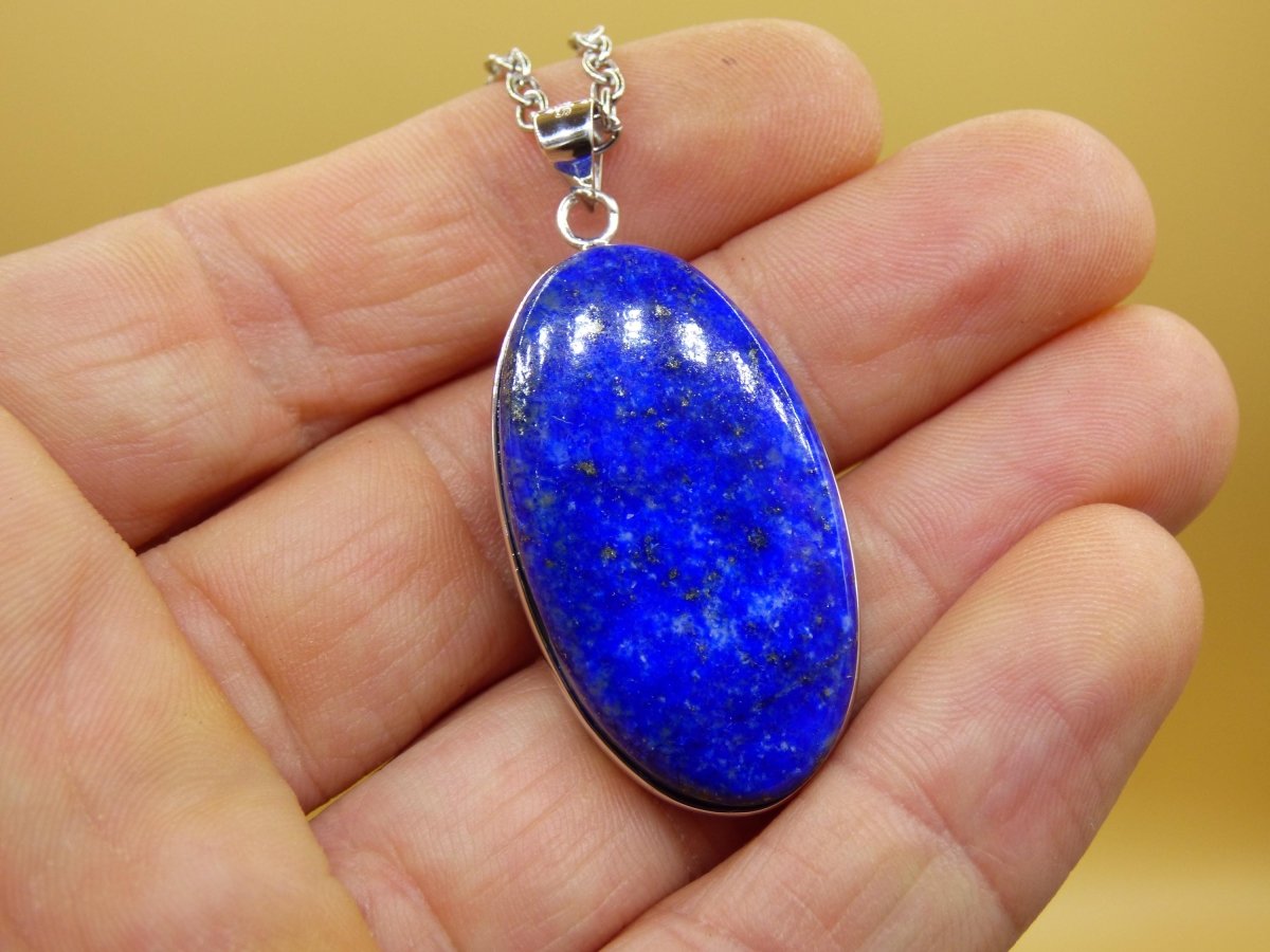 LapisLazuli ~ 925 Silber Edelstein Kette Heilstein Natur Blau Rarität Edel Mann Frau Geschenk Er Sie Freundin Energie Kraft Ruhe Glück - Art of Nature Berlin