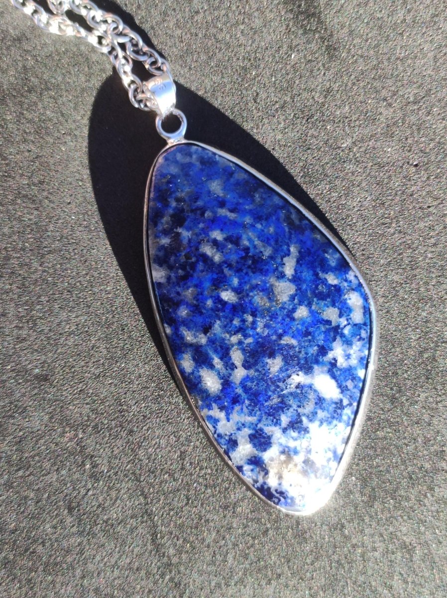 LapisLazuli ~ 925 Silber Edelstein Kette Heilstein Natur Blau Rarität Edel Mann Frau Geschenk Er Sie Freundin Energie Kraft Ruhe Glück - Art of Nature Berlin