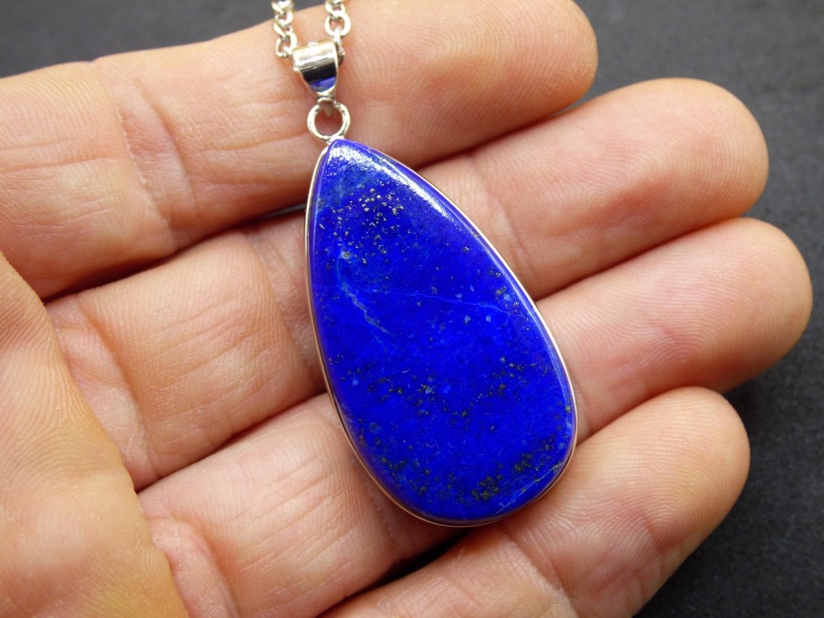 LapisLazuli ~ 925 Silber Edelstein Kette Heilstein Natur Blau Rarität Edel Mann Frau Geschenk Er Sie Freundin Energie Kraft Ruhe Glück - Art of Nature Berlin