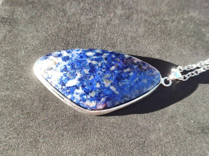 LapisLazuli ~ 925 Silber Edelstein Kette Heilstein Natur Blau Rarität Edel Mann Frau Geschenk Er Sie Freundin Energie Kraft Ruhe Glück - Art of Nature Berlin