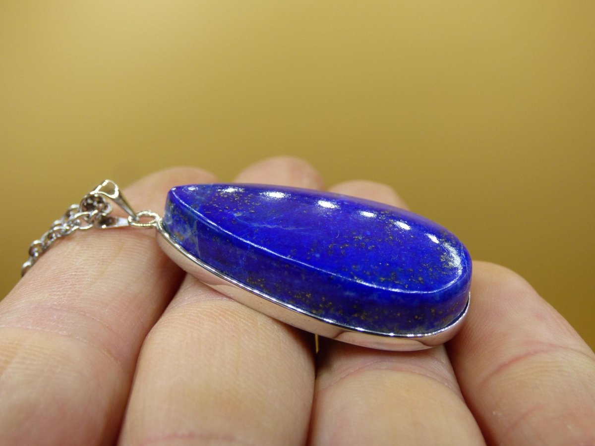 LapisLazuli ~ 925 Silber Edelstein Kette Heilstein Natur Blau Rarität Edel Mann Frau Geschenk Er Sie Freundin Energie Kraft Ruhe Glück - Art of Nature Berlin