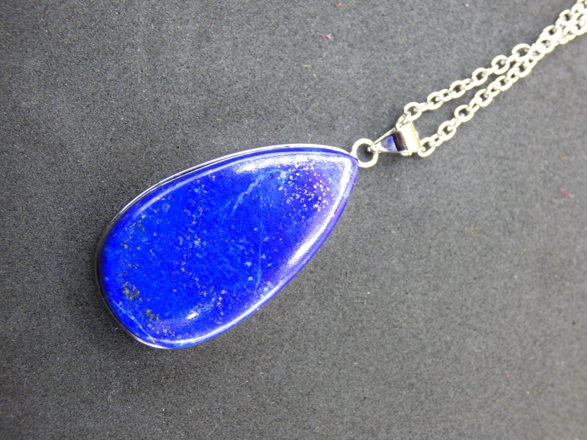 LapisLazuli ~ 925 Silber Edelstein Kette Heilstein Natur Blau Rarität Edel Mann Frau Geschenk Er Sie Freundin Energie Kraft Ruhe Glück - Art of Nature Berlin