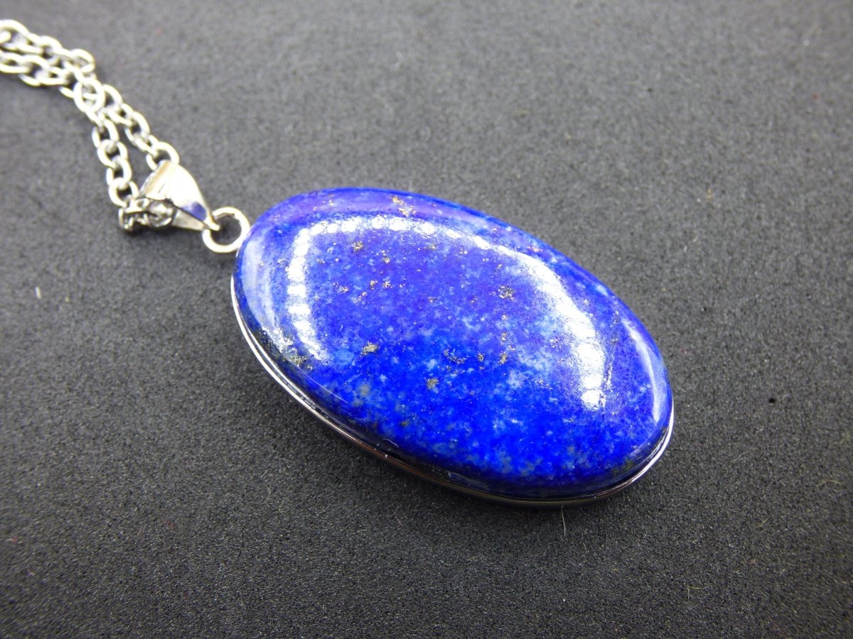 LapisLazuli ~ 925 Silber Edelstein Kette Heilstein Natur Blau Rarität Edel Mann Frau Geschenk Er Sie Freundin Energie Kraft Ruhe Glück - Art of Nature Berlin
