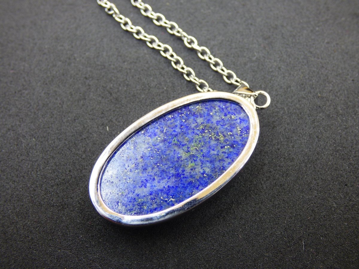 LapisLazuli ~ 925 Silber Edelstein Kette Heilstein Natur Blau Rarität Edel Mann Frau Geschenk Er Sie Freundin Energie Kraft Ruhe Glück - Art of Nature Berlin