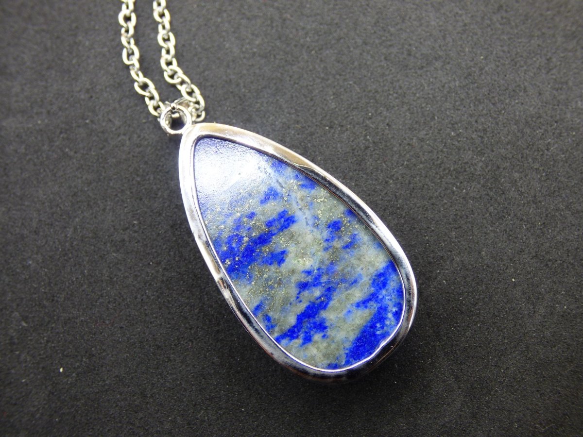 LapisLazuli ~ 925 Silber Edelstein Kette Heilstein Natur Blau Rarität Edel Mann Frau Geschenk Er Sie Freundin Energie Kraft Ruhe Glück - Art of Nature Berlin