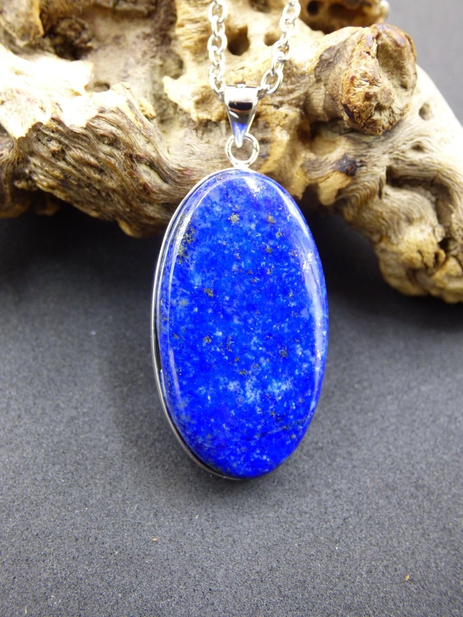LapisLazuli ~ 925 Silber Edelstein Kette Heilstein Natur Blau Rarität Edel Mann Frau Geschenk Er Sie Freundin Energie Kraft Ruhe Glück - Art of Nature Berlin