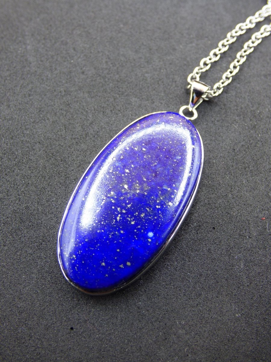 LapisLazuli ~ 925 Silber Edelstein Kette Heilstein Natur Blau Rarität Edel Mann Frau Geschenk Er Sie Freundin Energie Kraft Ruhe Glück - Art of Nature Berlin