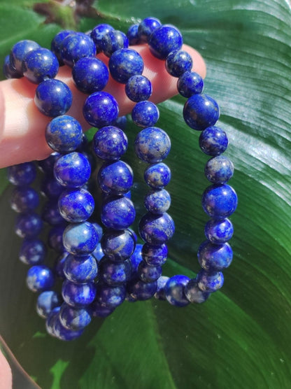 Lapislazuli - Edelstein Armband blau GOA Hippie Boho Natur Heilstein Geschenk Er Sie Mann Frau Freund Rarität Kraft Energie Kraft Chakra - Art of Nature Berlin