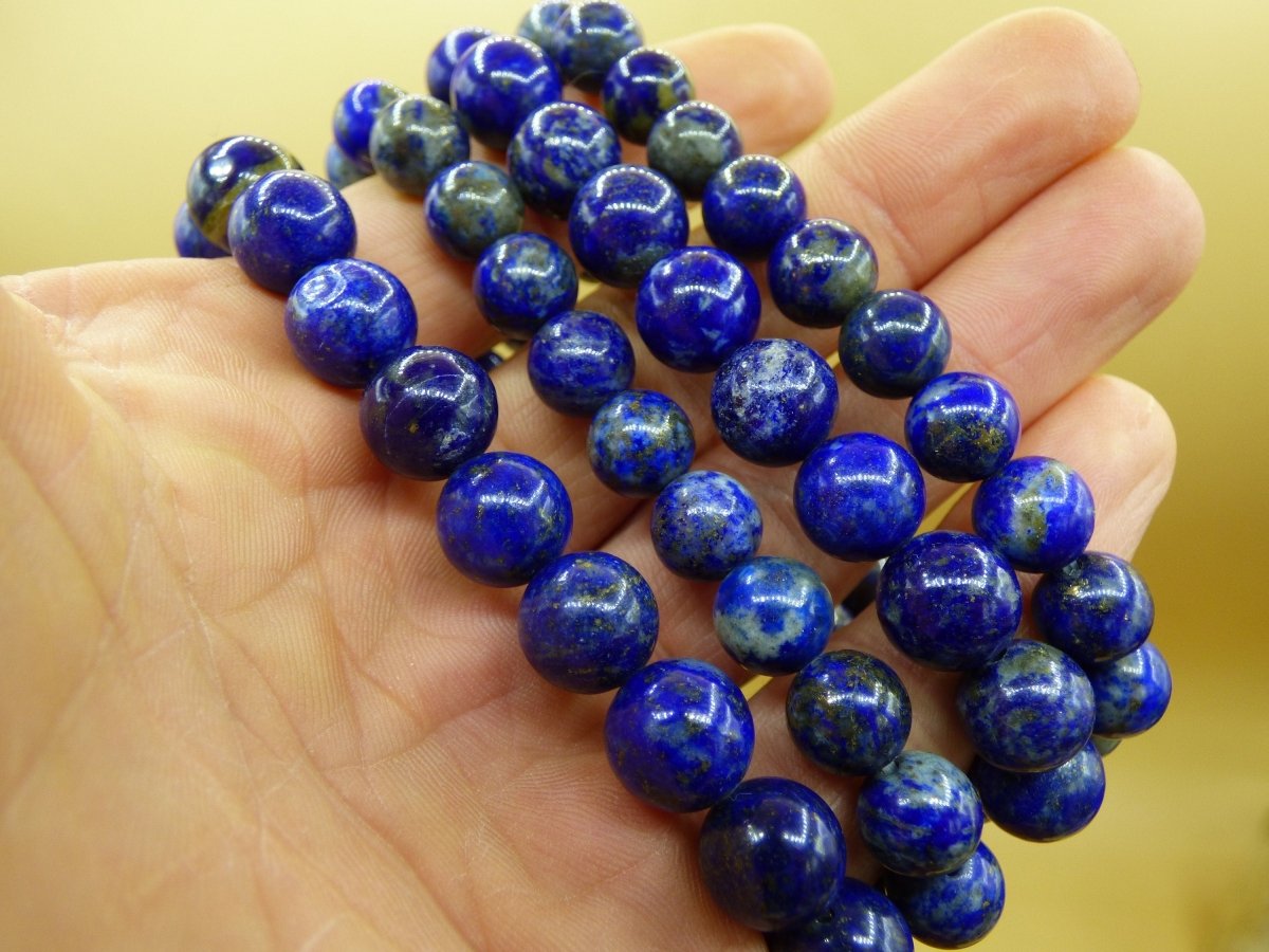 Lapislazuli - Edelstein Armband blau GOA Hippie Boho Natur Heilstein Geschenk Er Sie Mann Frau Freund Rarität Kraft Energie Kraft Chakra - Art of Nature Berlin