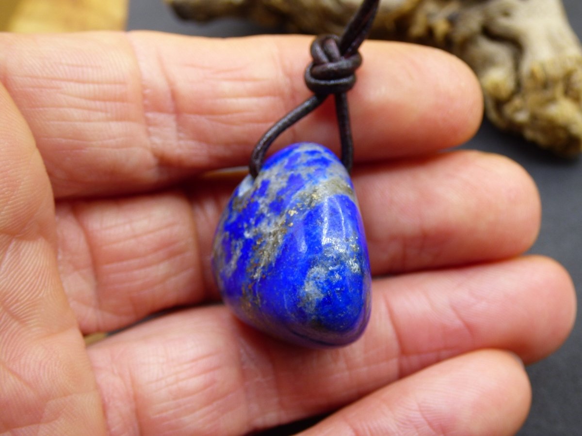 LapisLazuli~ Edelstein Kette blau ~HIPPIE ~GOA ~Boho ~Ethno ~Nature ~Heilstein - Art of Nature Berlin